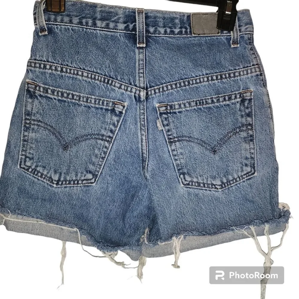 Vintage Levis Silver Tab Denim Jean Shorts Size 10